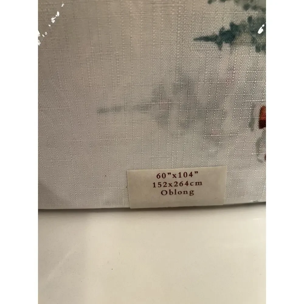 NEW Holiday Tablecloth Easy Care Spill Proof County Holiday Oblong 60